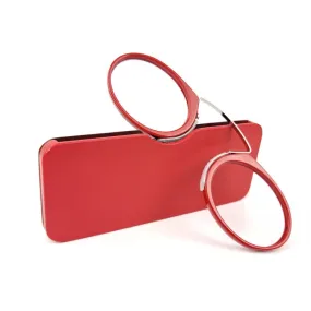 Mini Clip Nose Style Presbyopic Glasses without Temples, Positive Diopters: 3.50(Red)
