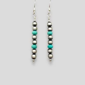Native American Navajo Pearl and Turquoise Earrings