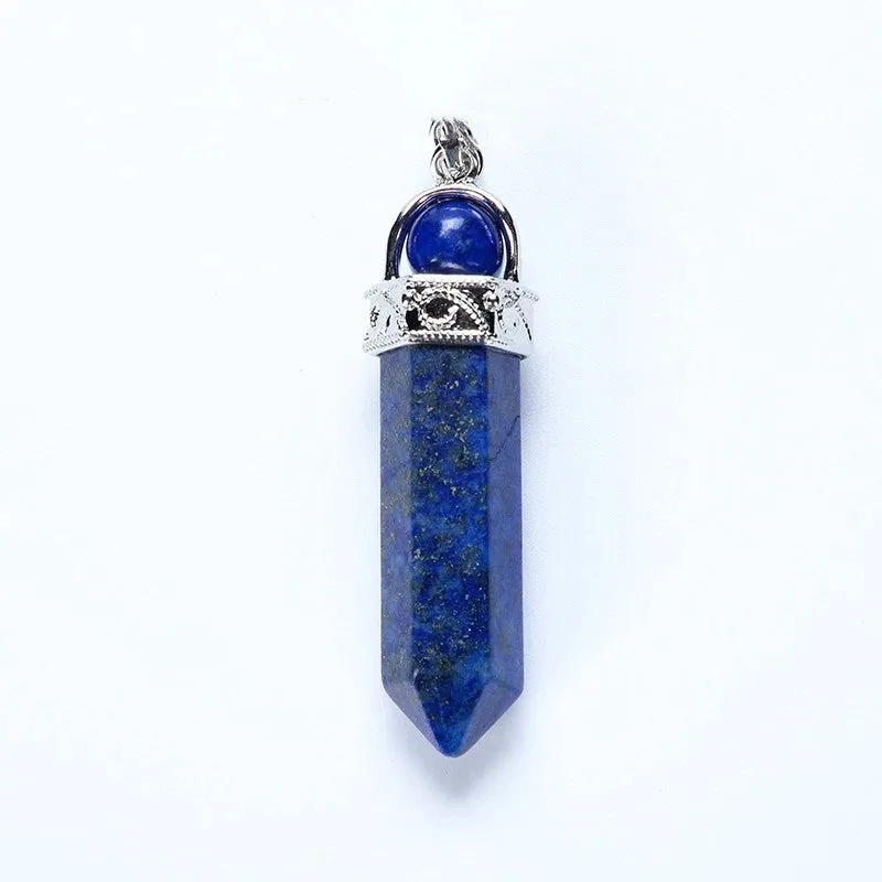 Natural Crystal Amethyst Pendant Fashion Simple Reiki Point Raw Gem Necklace Souvenir For Men Women Charm Mineral Jewelry