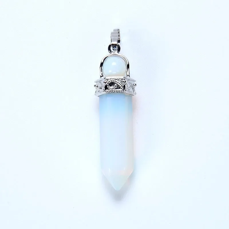 Natural Crystal Amethyst Pendant Fashion Simple Reiki Point Raw Gem Necklace Souvenir For Men Women Charm Mineral Jewelry