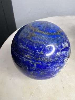 Natural lapis lazuli 74mm sphere 1 pound 7oz