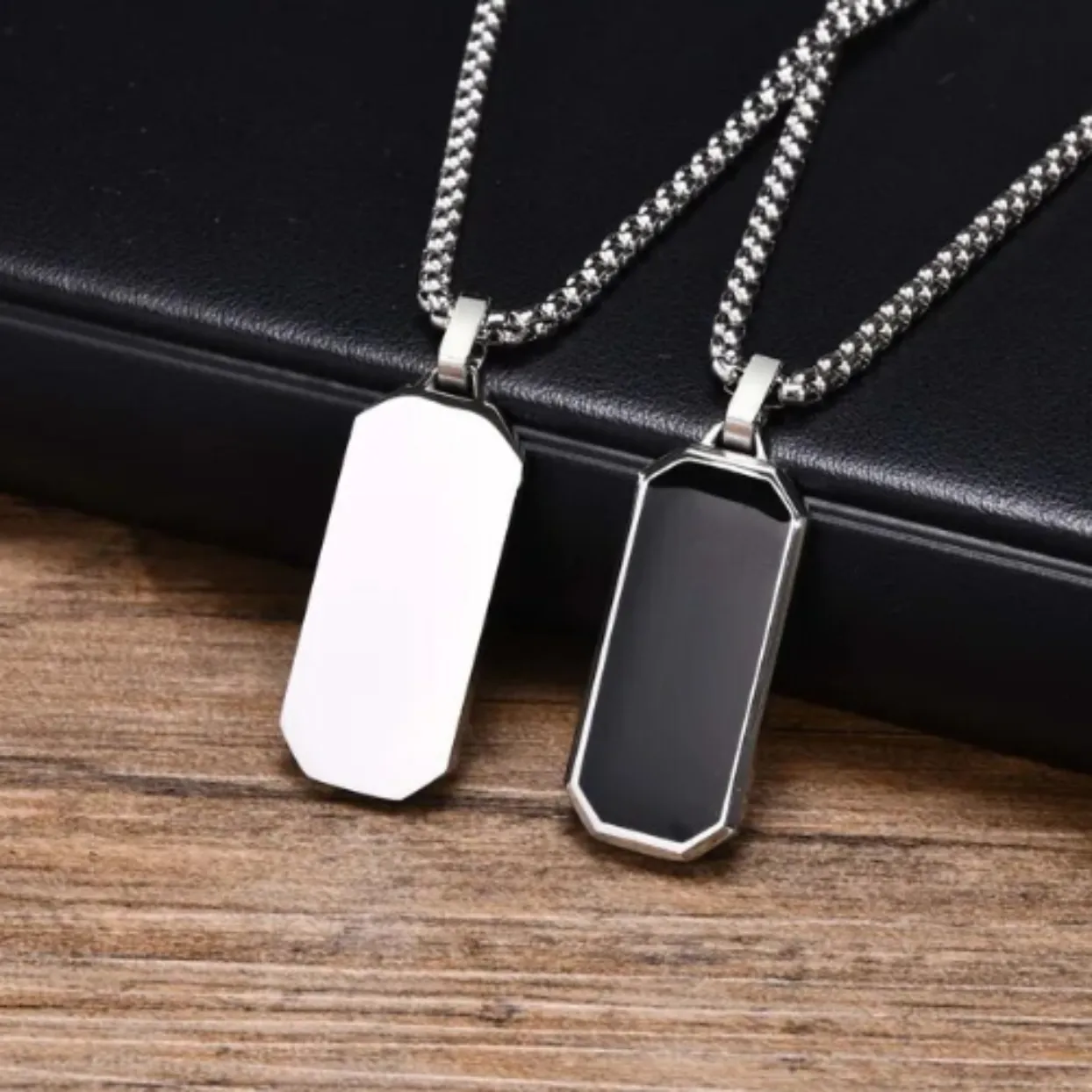 NOIR NECKLACE - SILVER WATERPROOF PENDANT NECKLACE