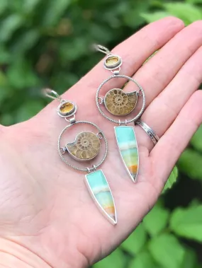 Ocean Statement Hoop Earrings