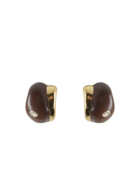Opal Sinclair Brown/Gold Stud Earrings