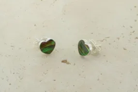 opal stud - heart - yellow mix