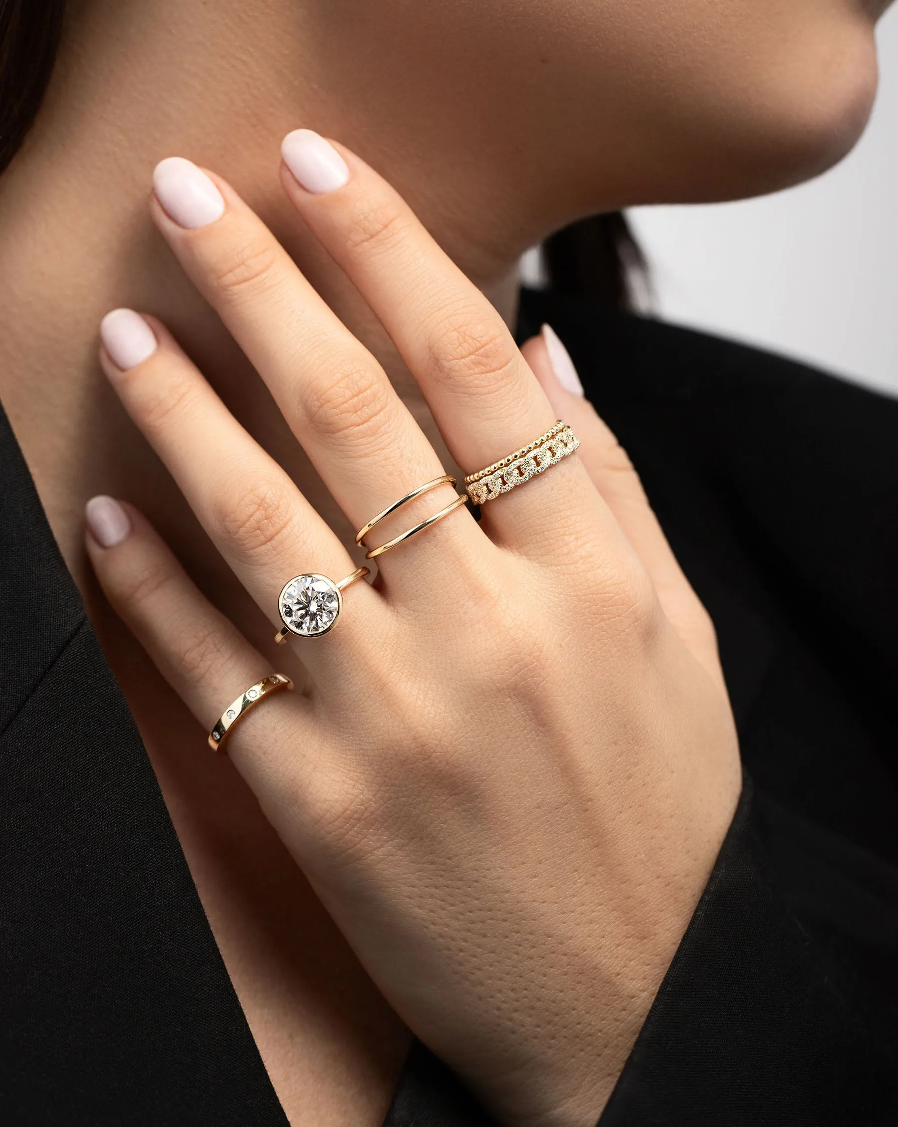 Open Double Row Ring