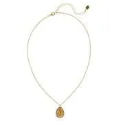 Pink Pressed Flower Pendant Necklace