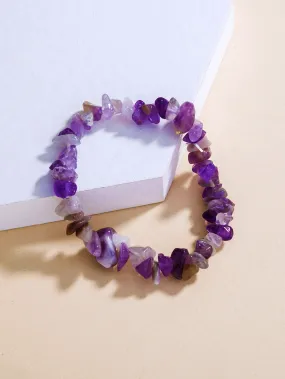 Purple Crystal Beaded Design Bracelet Women Bracelet Stackable Bracelet Crafted