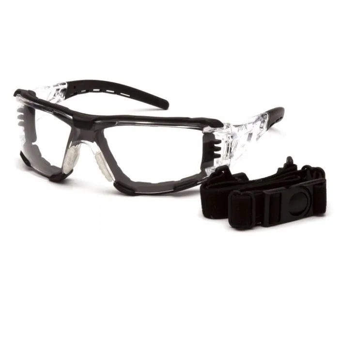 Pyramex Fyxate SB10210STMFP Safety Glasses, with Foam Padding Clear H2Max Anti Fog Lens, One Size, 1 Each