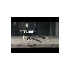 Pyramex SGL10110DTM Sitecore Half Frame Glasses, Gray/Lime Frame, Clear H2Max Anti-Fog Lens, 1 Each