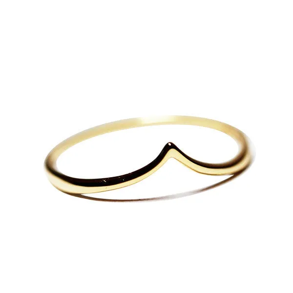 "Peaky" Gold-Dipped Thin Band Ring