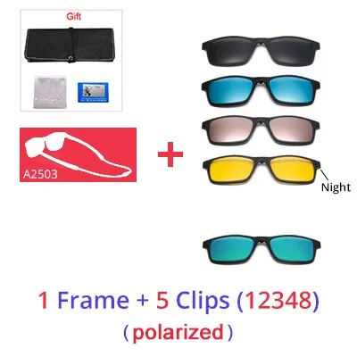Ralferty Women's Full Rim Square Acetate Reading Glasses Clip On Sunglasses A2503
