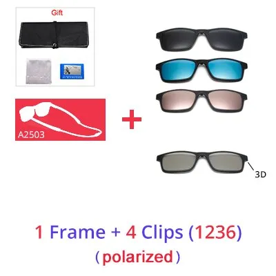 Ralferty Women's Full Rim Square Acetate Reading Glasses Clip On Sunglasses A2503