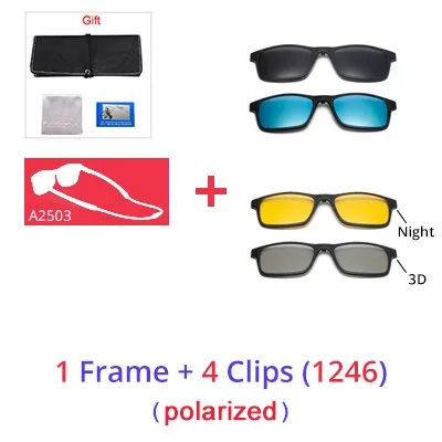 Ralferty Women's Full Rim Square Acetate Reading Glasses Clip On Sunglasses A2503
