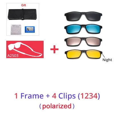 Ralferty Women's Full Rim Square Acetate Reading Glasses Clip On Sunglasses A2503