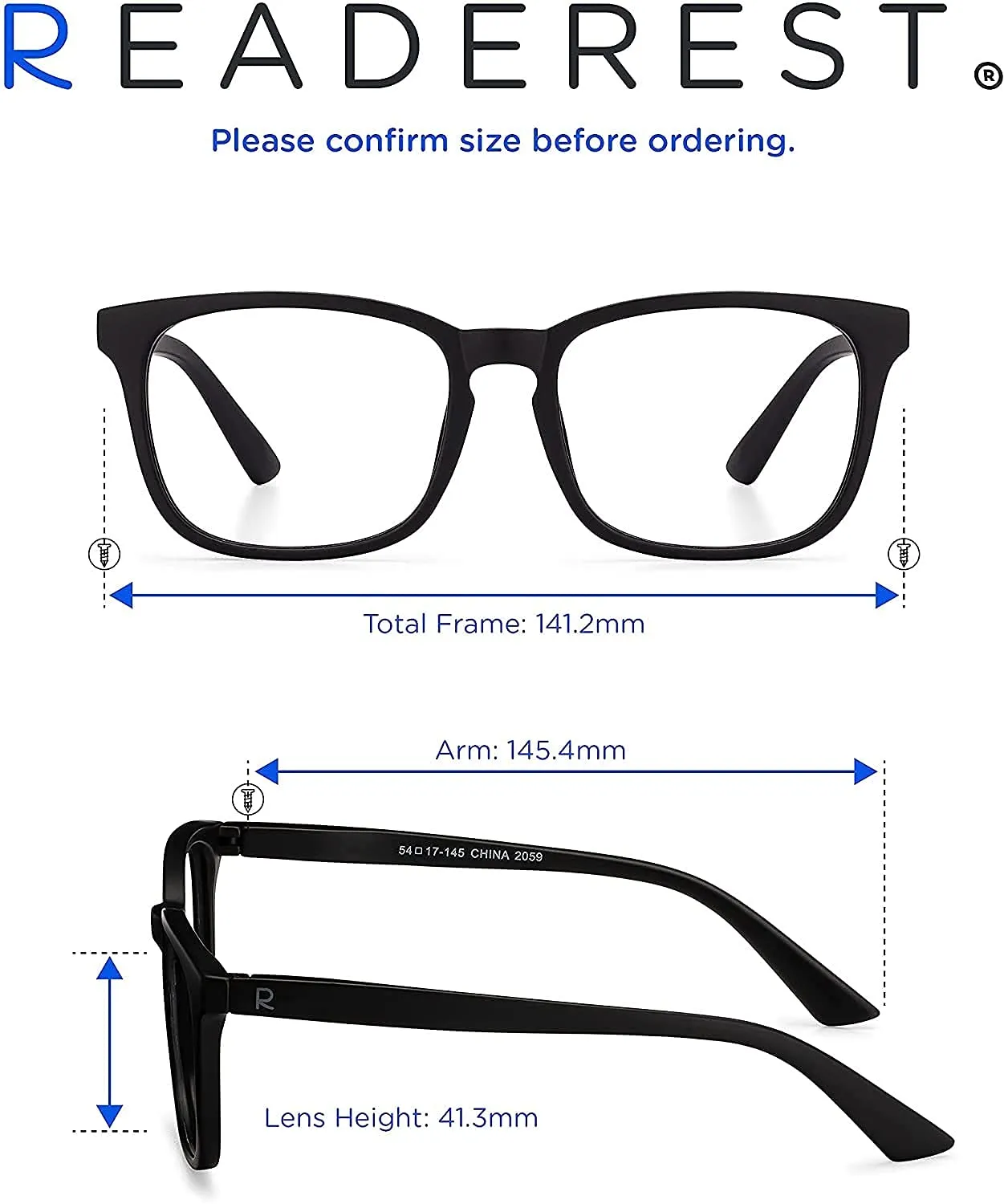 Readerest blue-light-blocking-reading-glasses-black-1-50-magnification