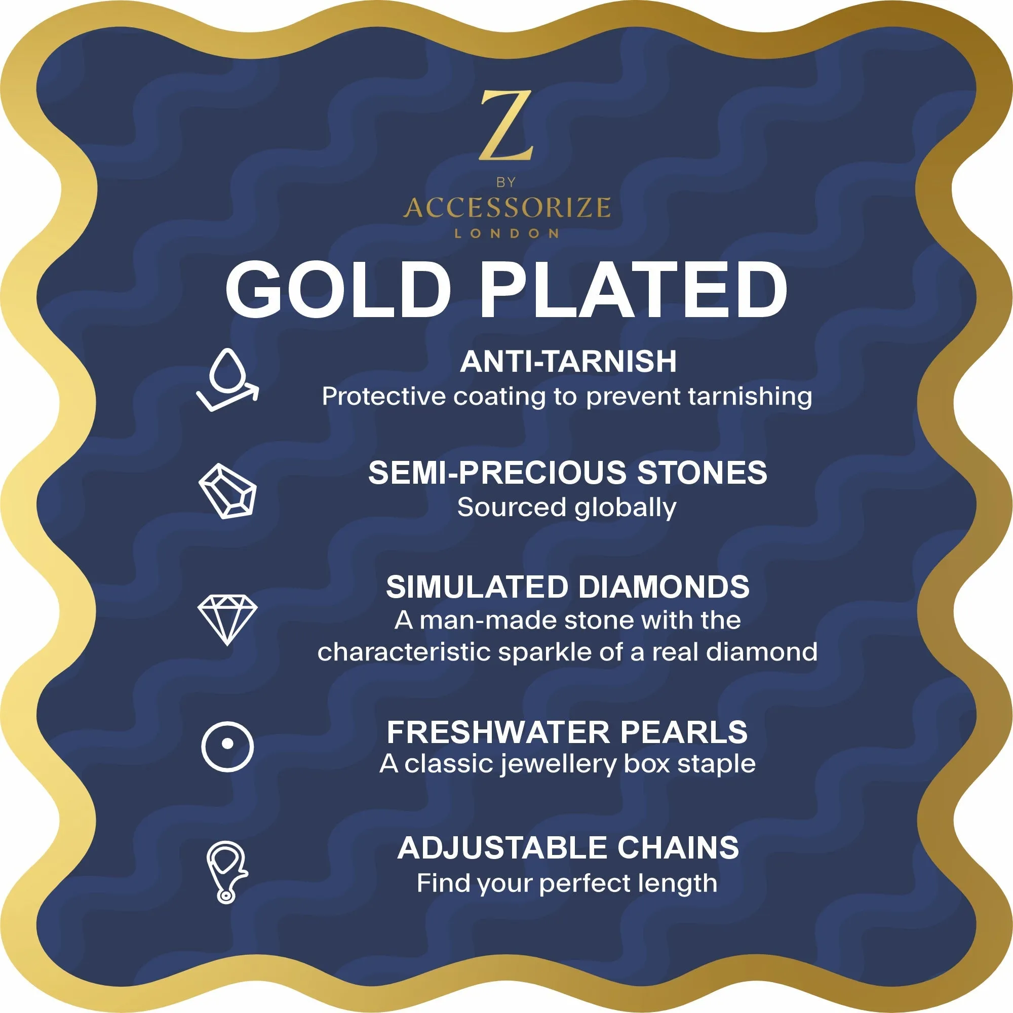Real Gold Plated Lapis Lazuli Pendant Necklace