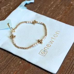 Signature Cross Gold Bliss Pattern 2.5mm Bead Bracelet - Riverstone