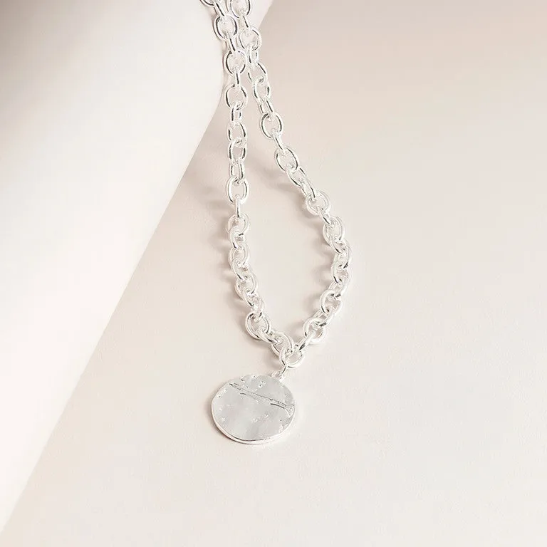 Silver Chain and Charm Necklace