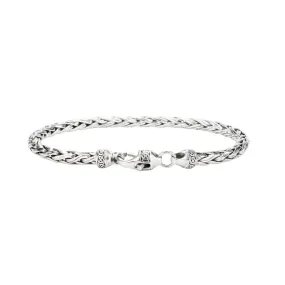 Silver Wheat Link Bracelet