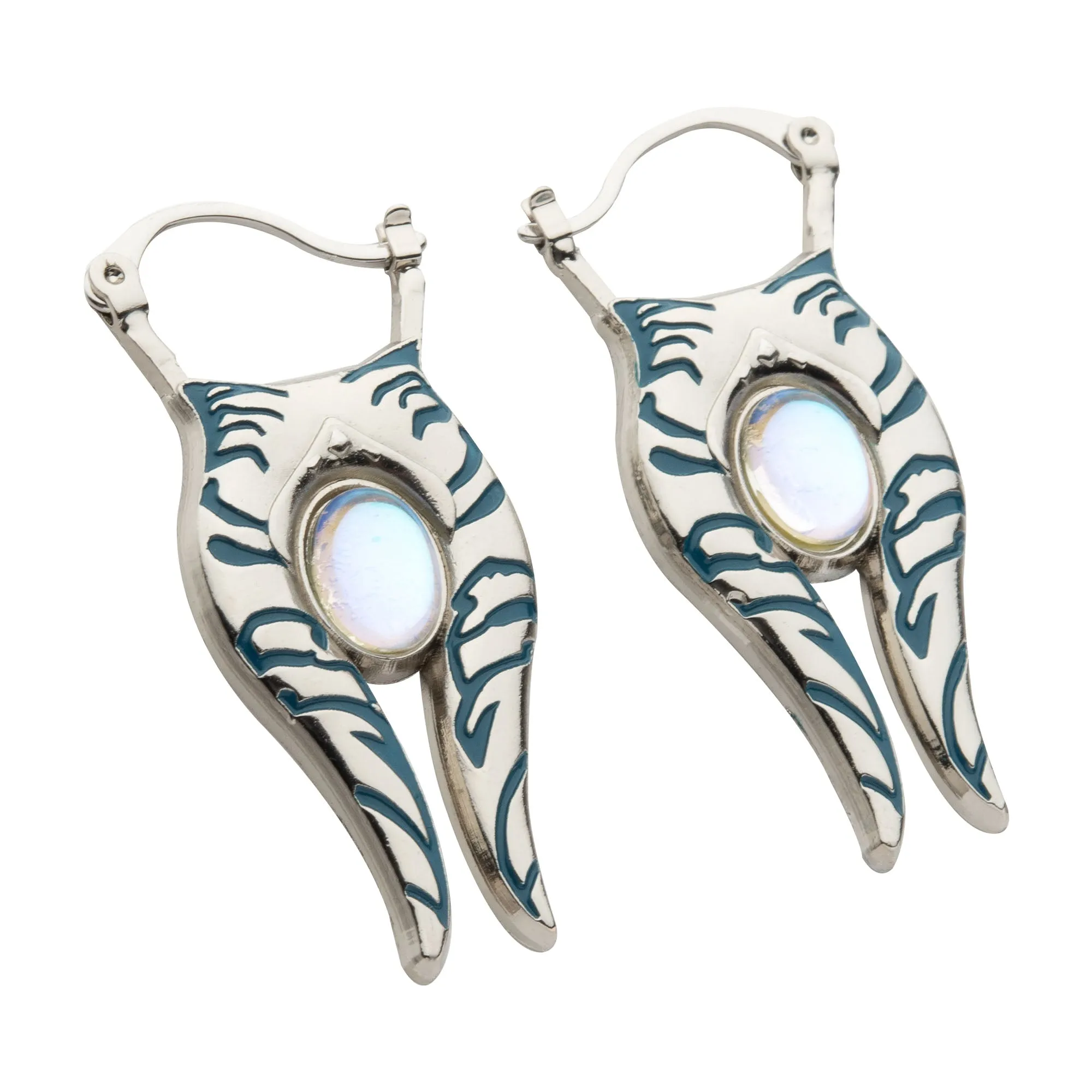 Star Wars Ahsoka Opal 3D Hoops Earrings