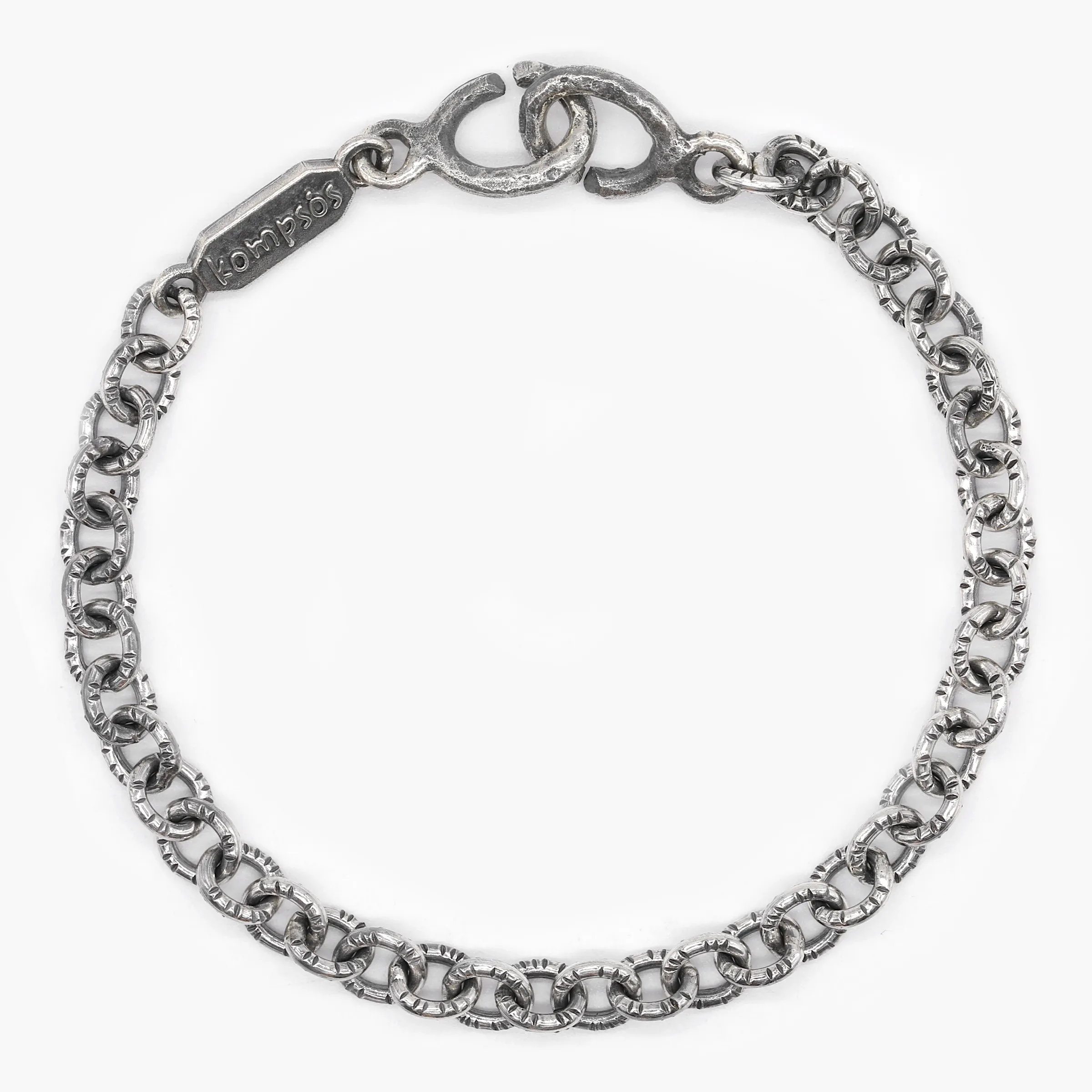 Sterling Silver Bracelet With Hand-Forged Links