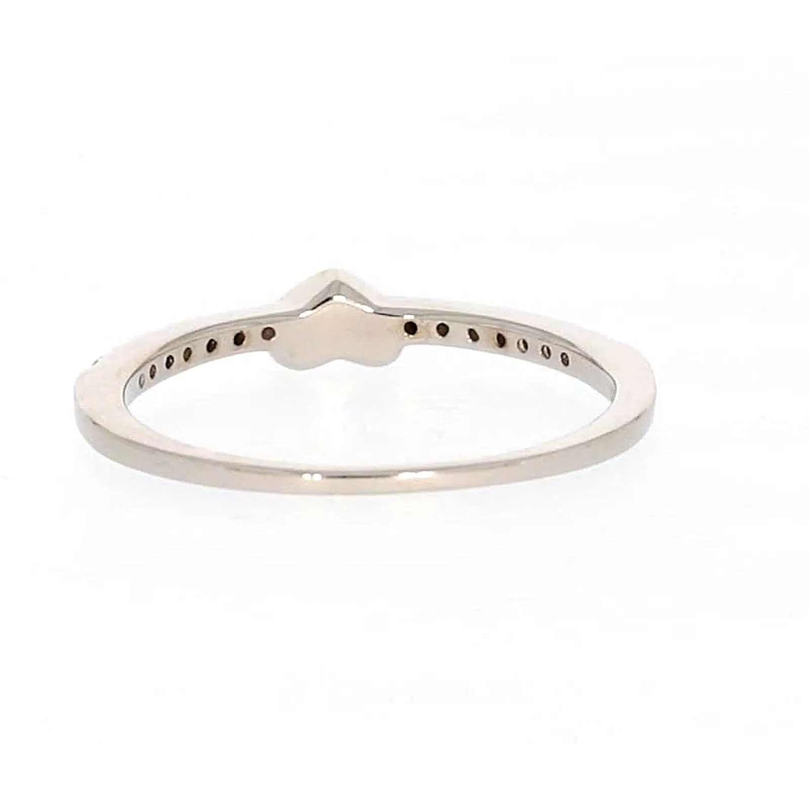 Sterling Silver Cubic Zirconia and Heart Stacker Ring