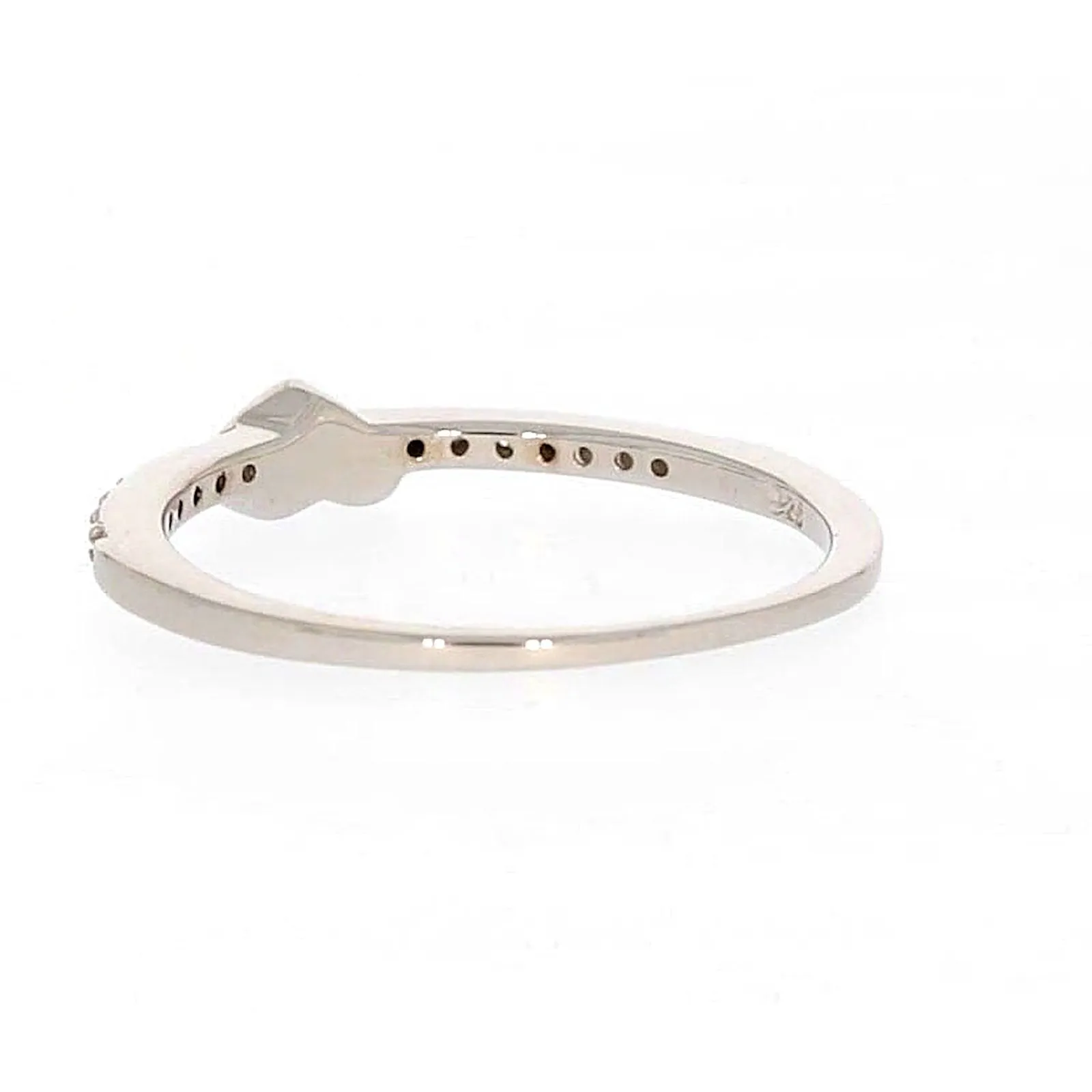 Sterling Silver Cubic Zirconia and Heart Stacker Ring