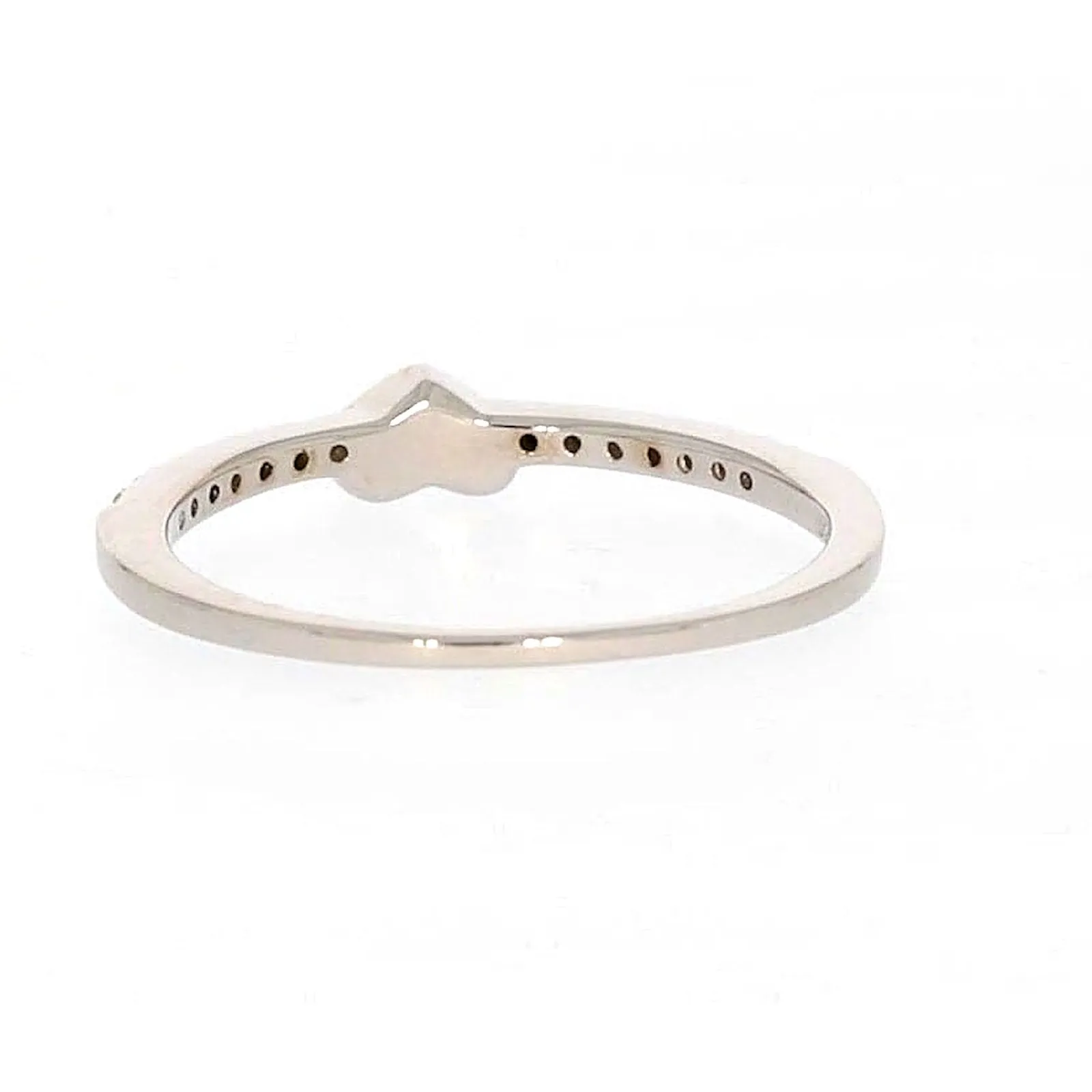 Sterling Silver Cubic Zirconia and Heart Stacker Ring