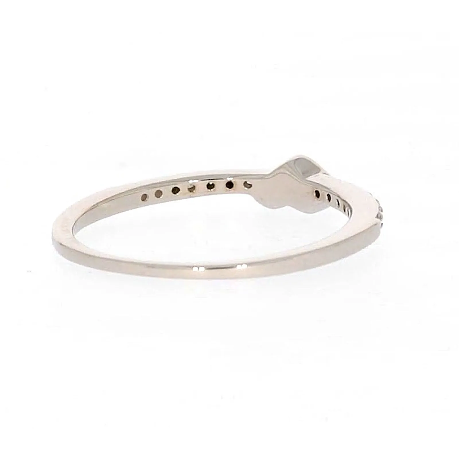 Sterling Silver Cubic Zirconia and Heart Stacker Ring
