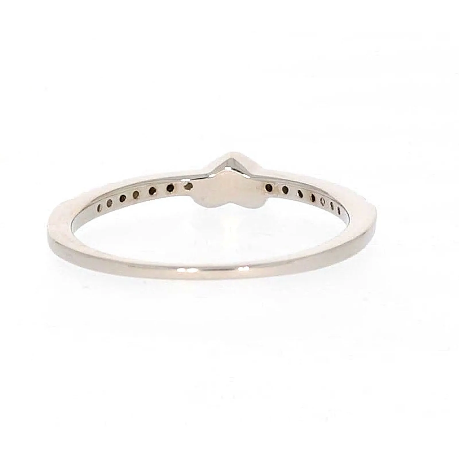 Sterling Silver Cubic Zirconia and Heart Stacker Ring