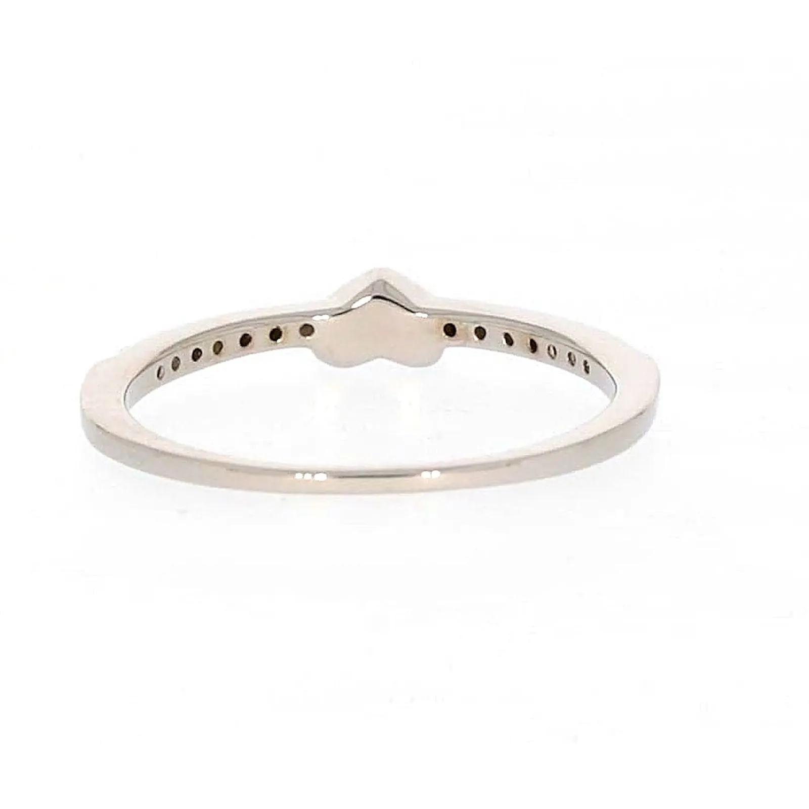 Sterling Silver Cubic Zirconia and Heart Stacker Ring