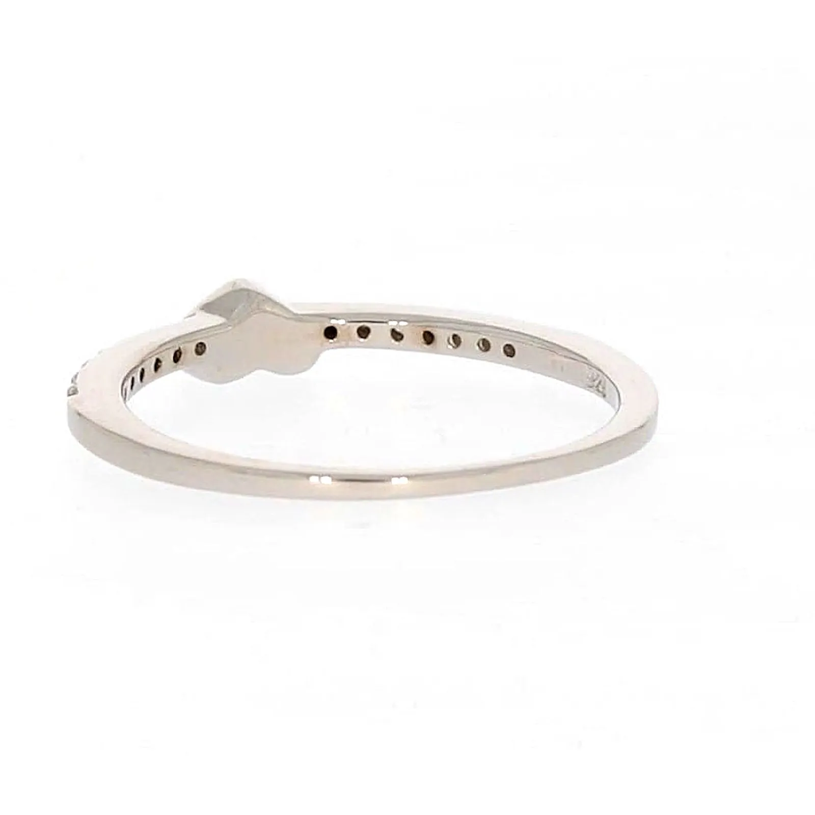 Sterling Silver Cubic Zirconia and Heart Stacker Ring