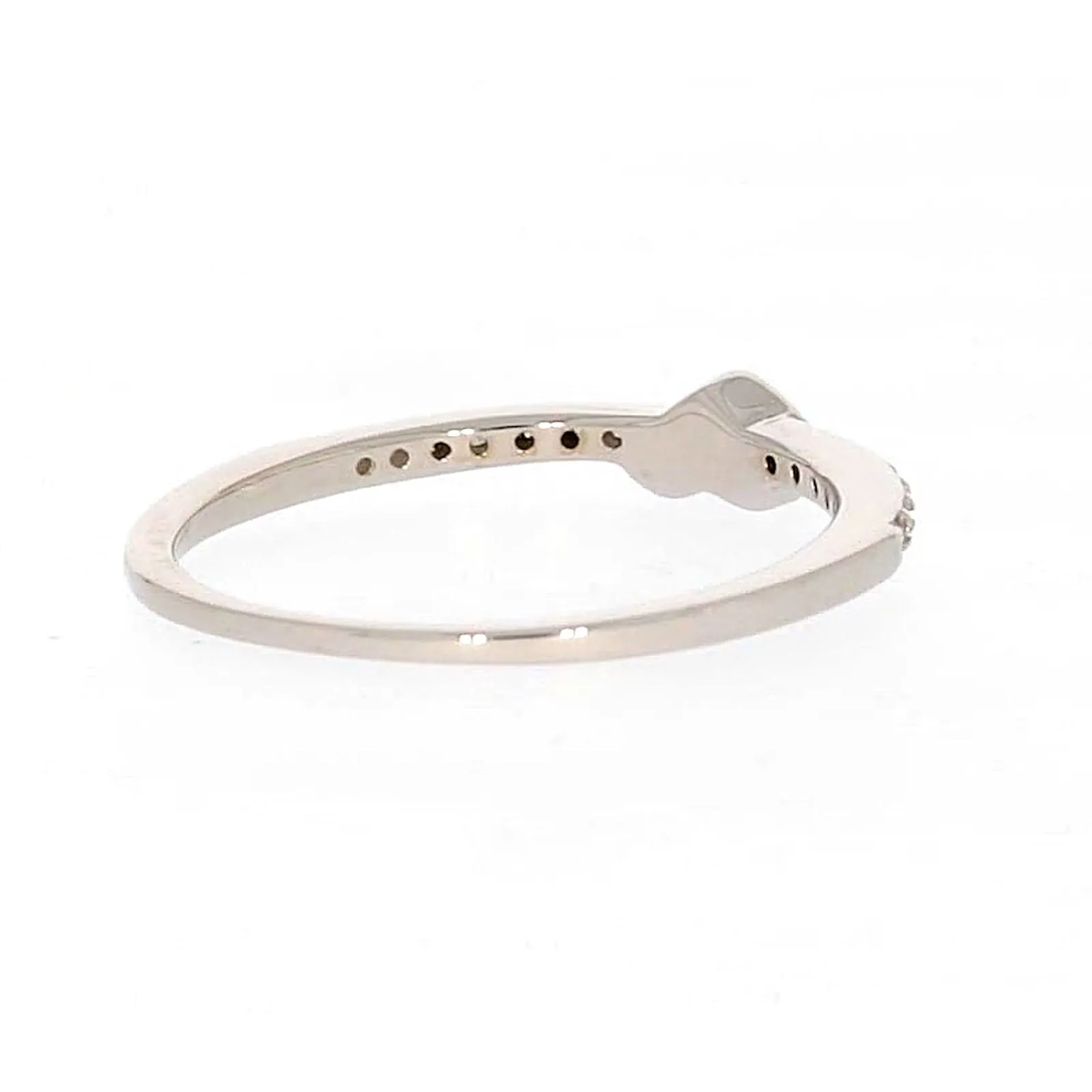 Sterling Silver Cubic Zirconia and Heart Stacker Ring