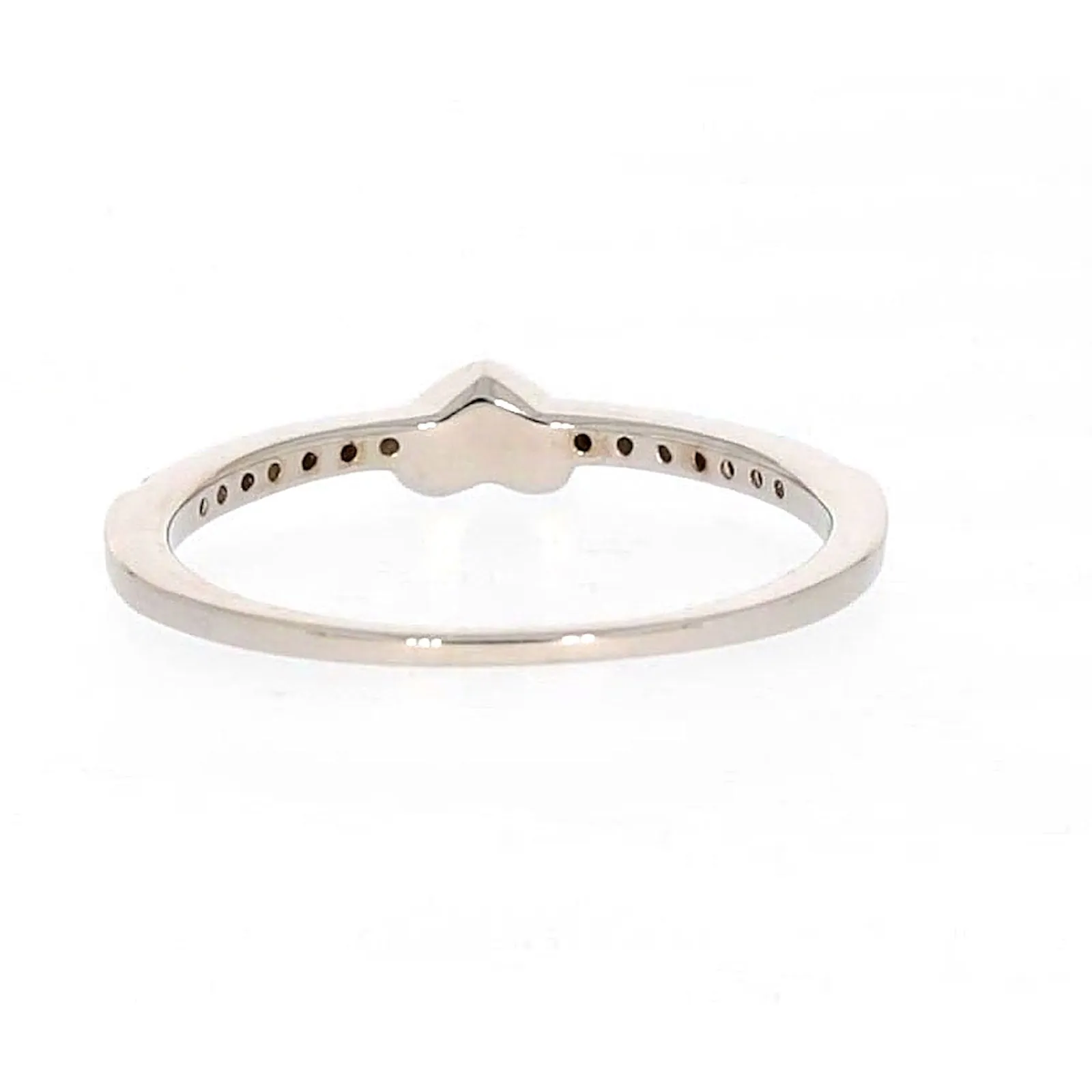 Sterling Silver Cubic Zirconia and Heart Stacker Ring