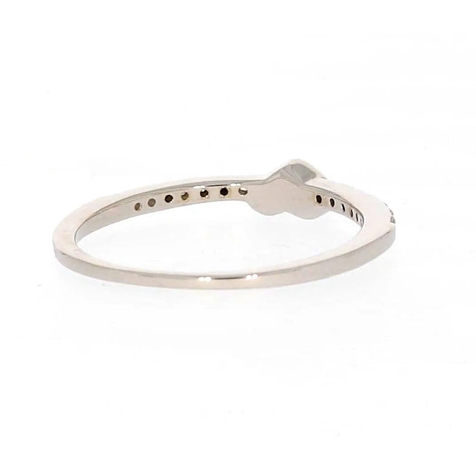 Sterling Silver Cubic Zirconia and Heart Stacker Ring