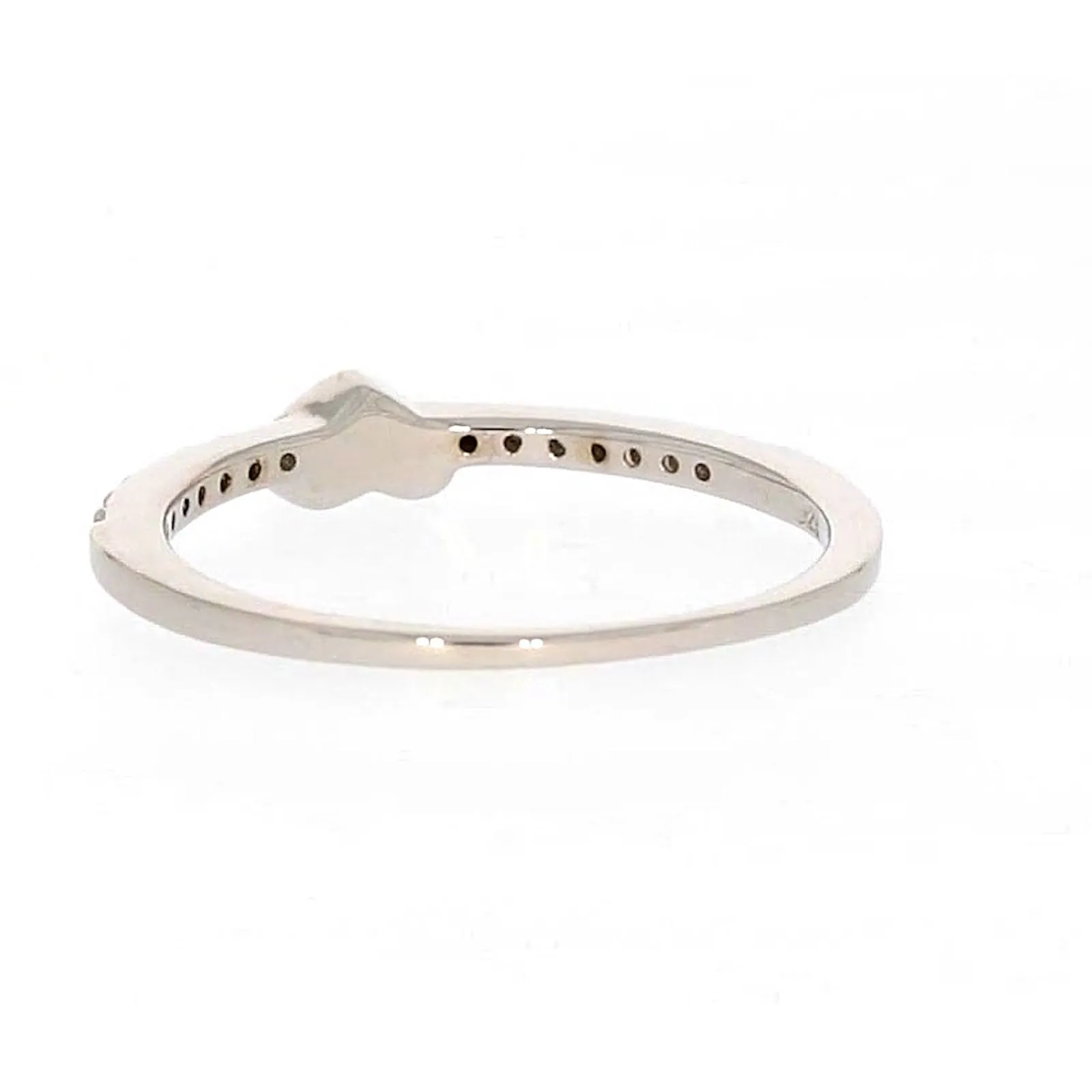 Sterling Silver Cubic Zirconia and Heart Stacker Ring