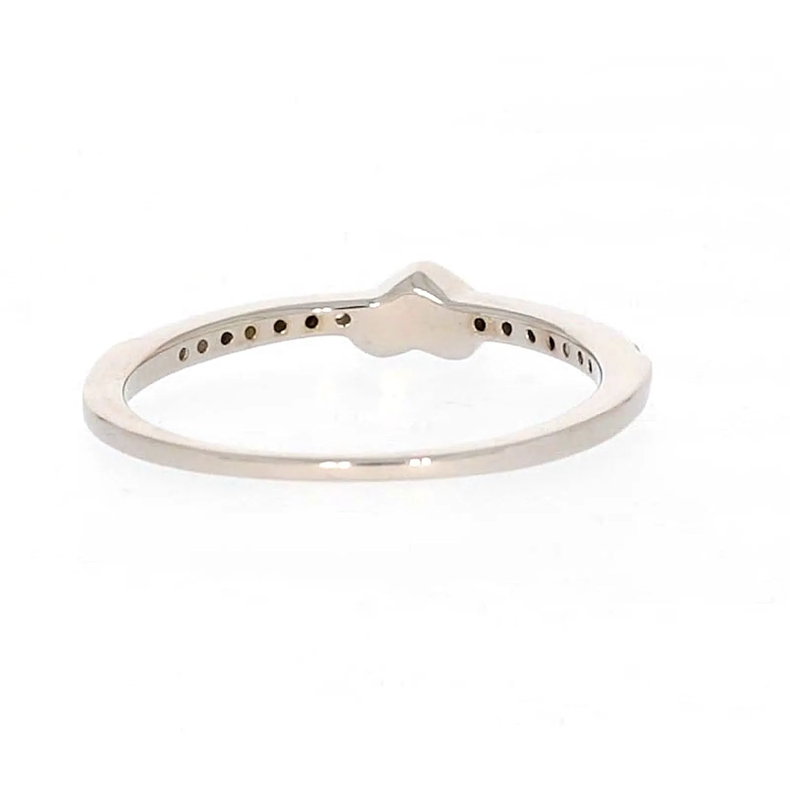 Sterling Silver Cubic Zirconia and Heart Stacker Ring