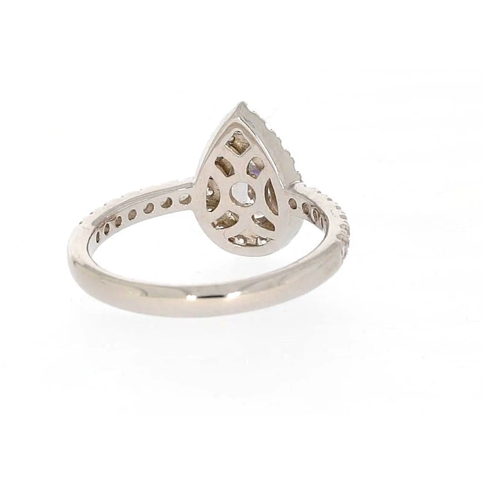 Sterling Silver Cubic Zirconia Pear Ring