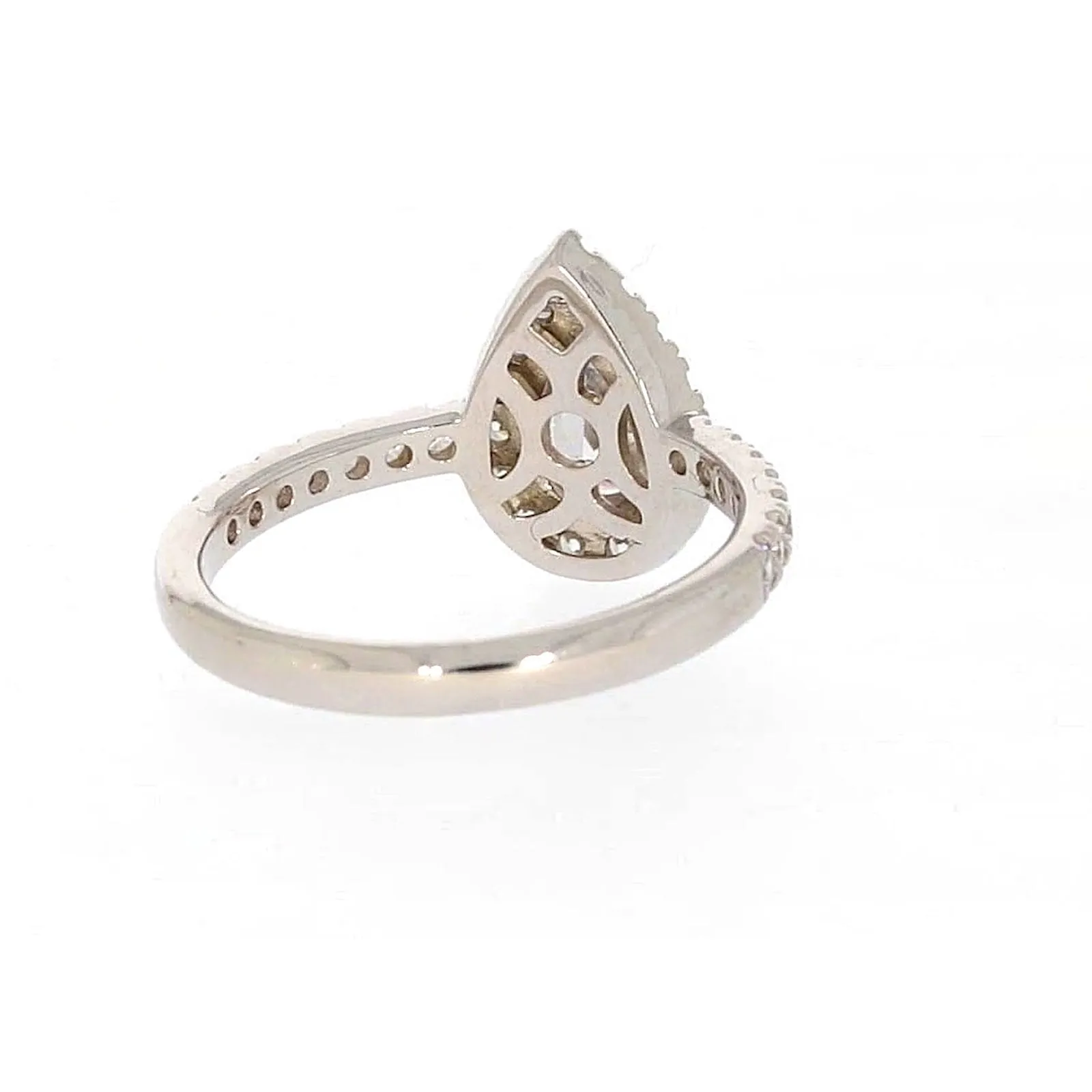 Sterling Silver Cubic Zirconia Pear Ring