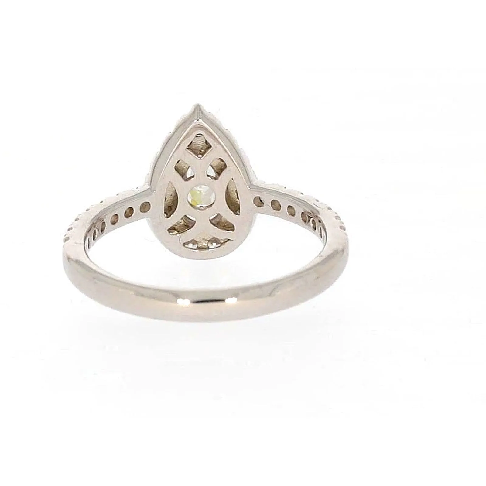 Sterling Silver Cubic Zirconia Pear Ring