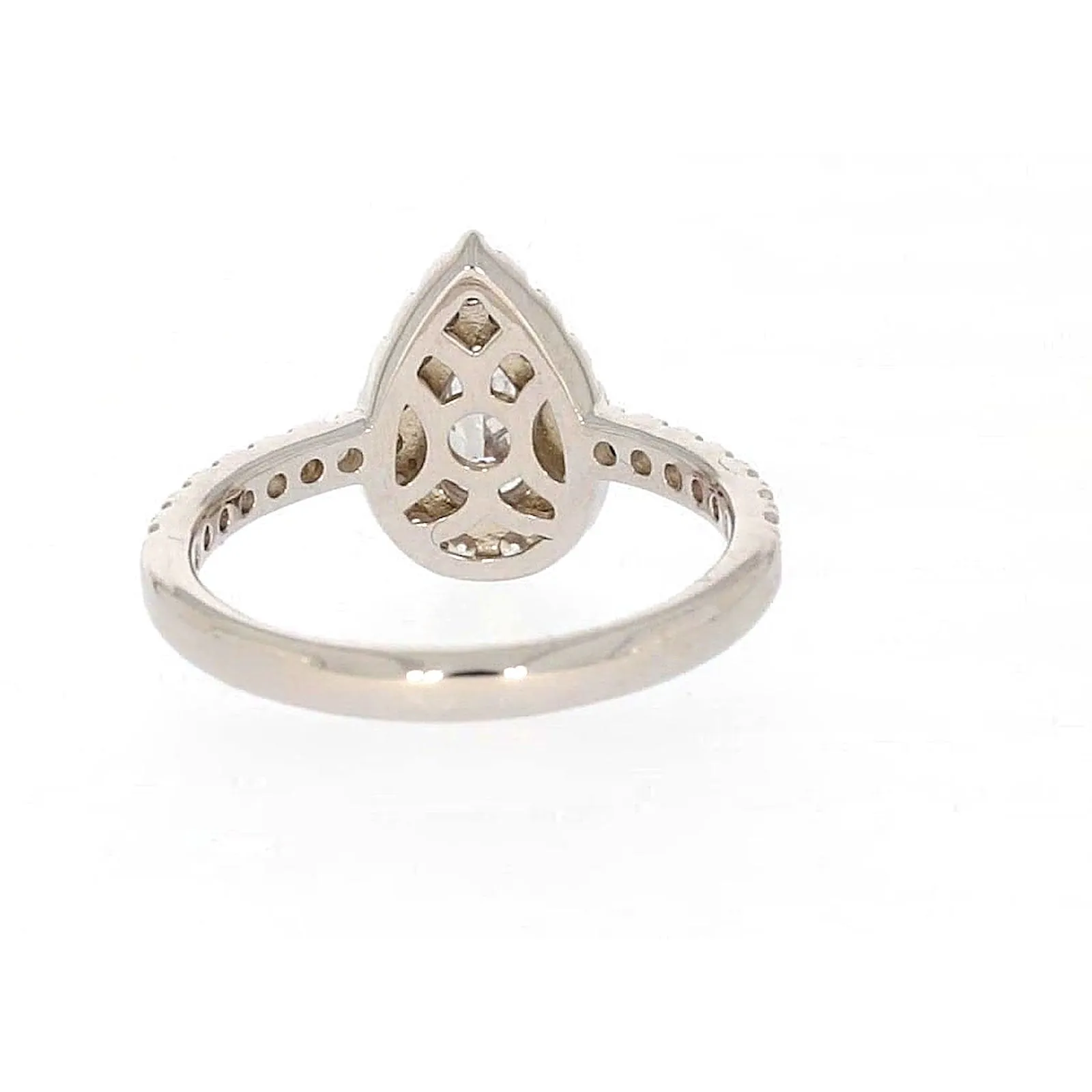 Sterling Silver Cubic Zirconia Pear Ring