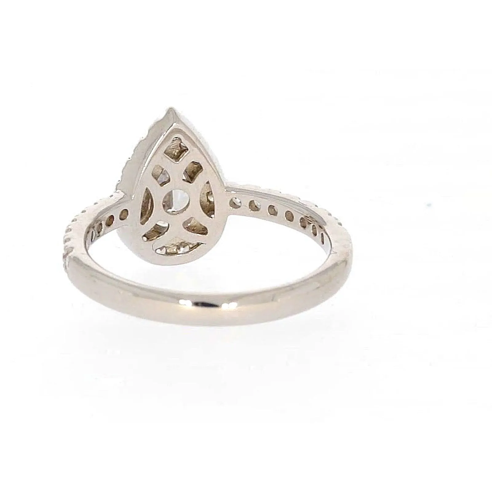 Sterling Silver Cubic Zirconia Pear Ring