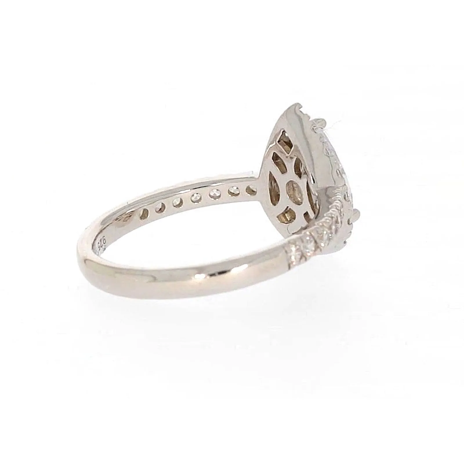 Sterling Silver Cubic Zirconia Pear Ring