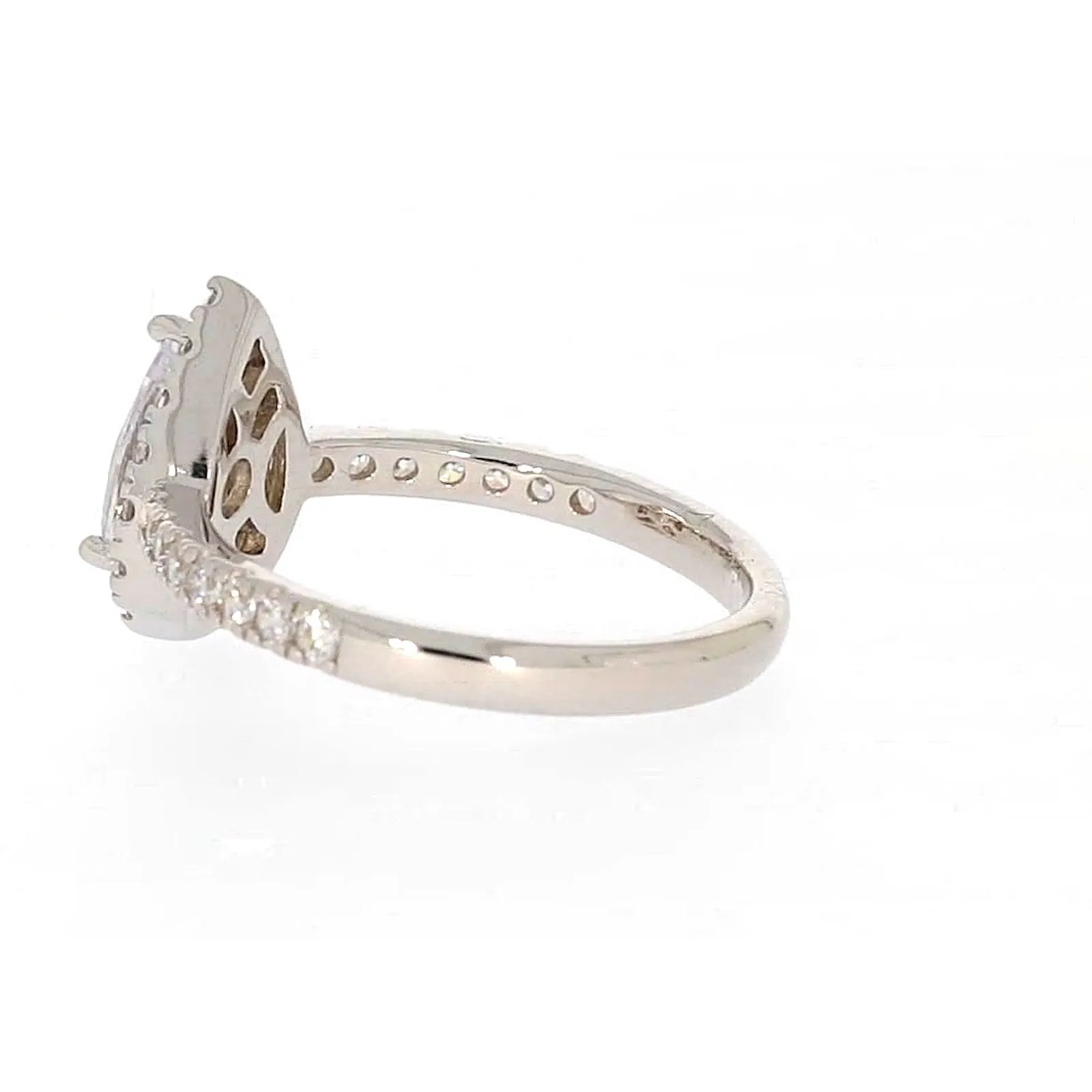 Sterling Silver Cubic Zirconia Pear Ring