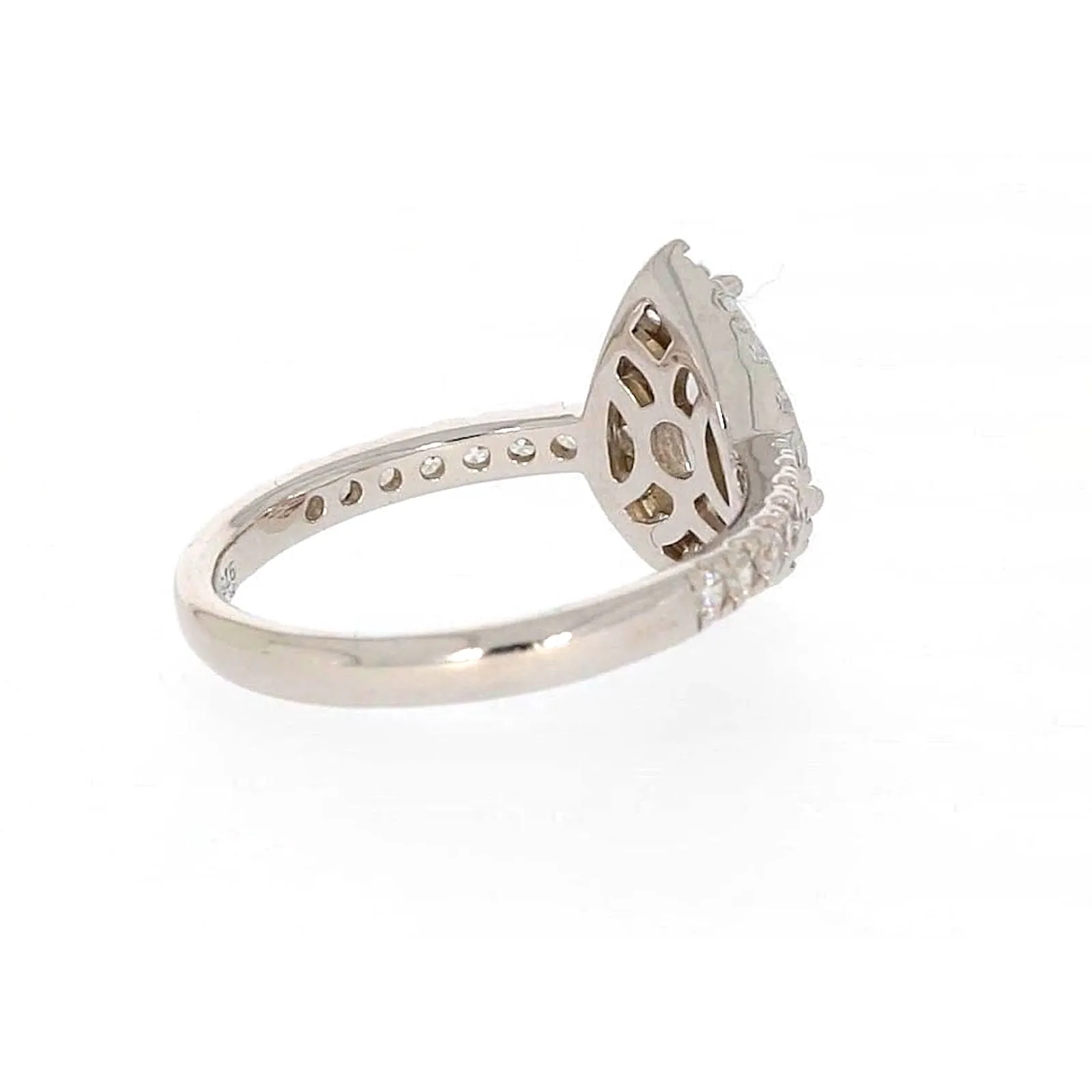 Sterling Silver Cubic Zirconia Pear Ring