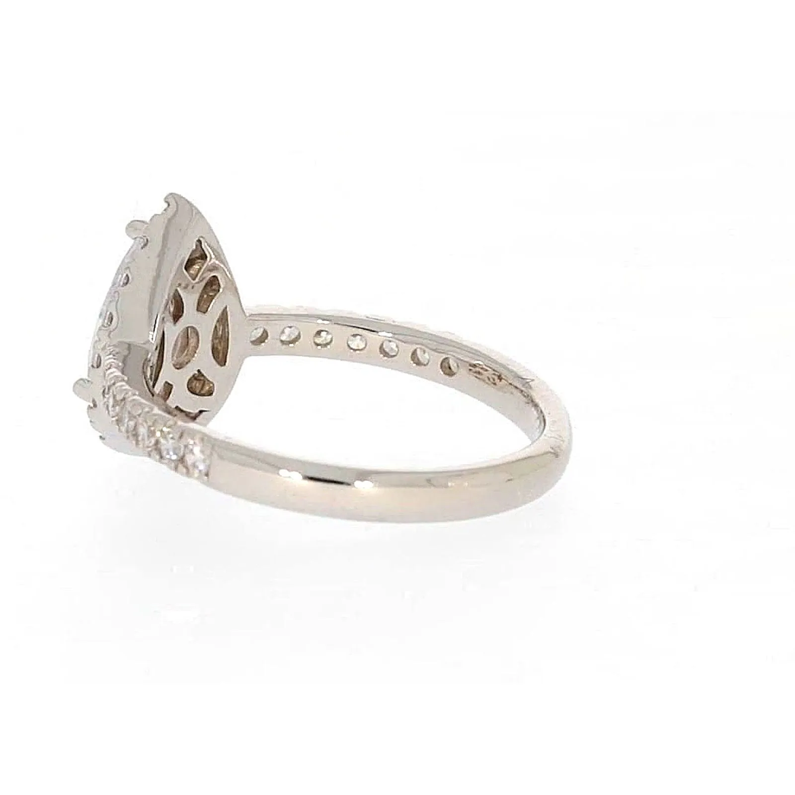 Sterling Silver Cubic Zirconia Pear Ring