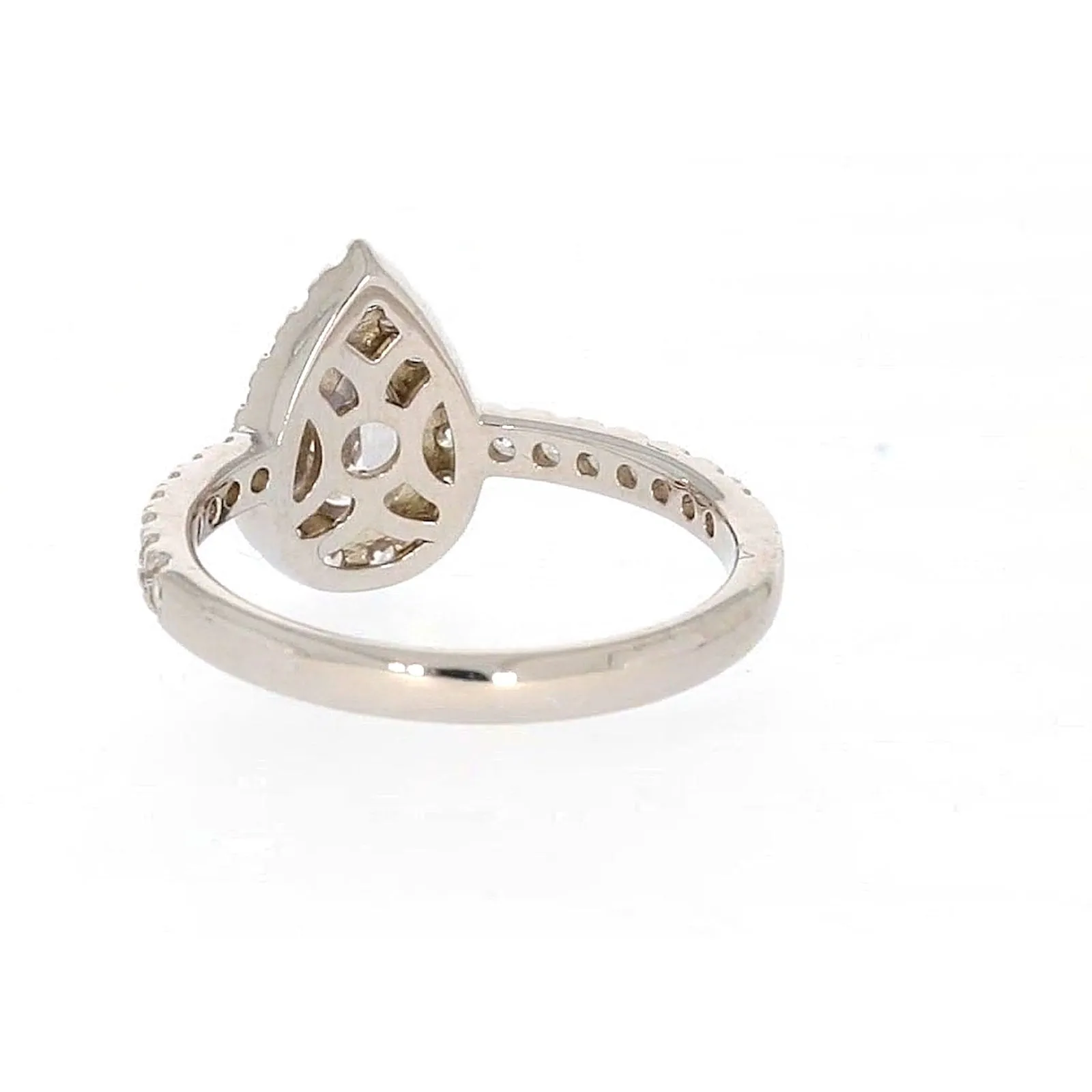 Sterling Silver Cubic Zirconia Pear Ring