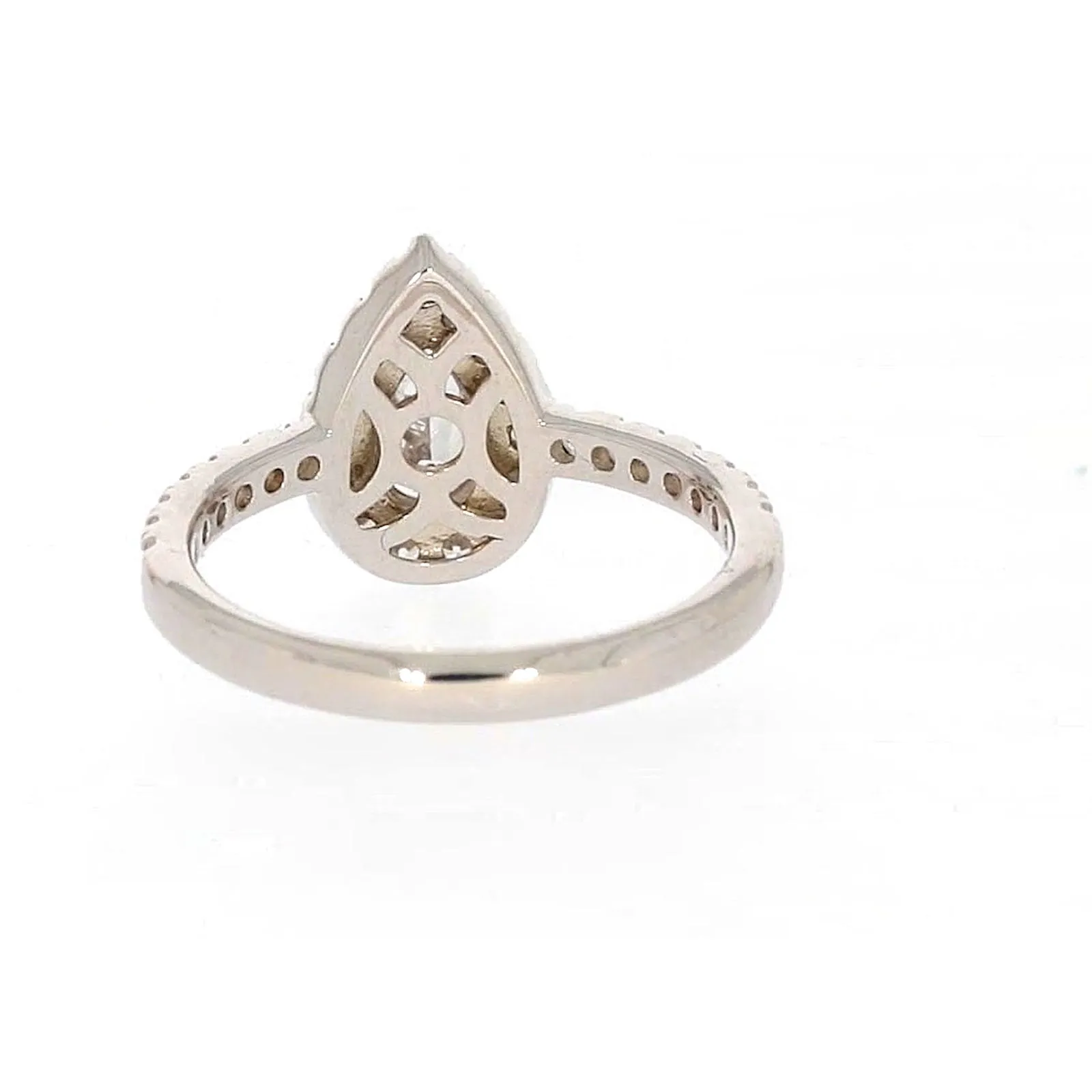 Sterling Silver Cubic Zirconia Pear Ring