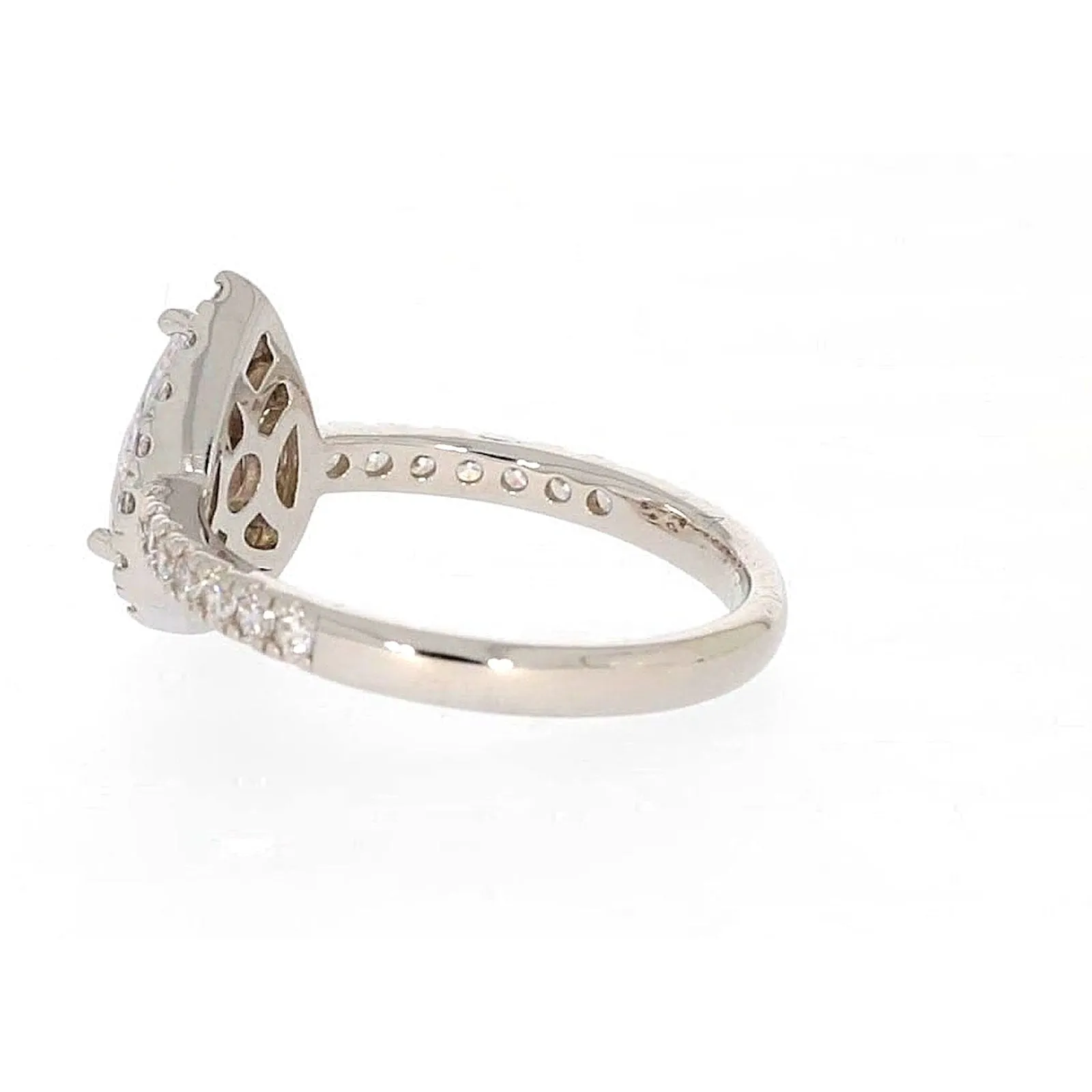 Sterling Silver Cubic Zirconia Pear Ring